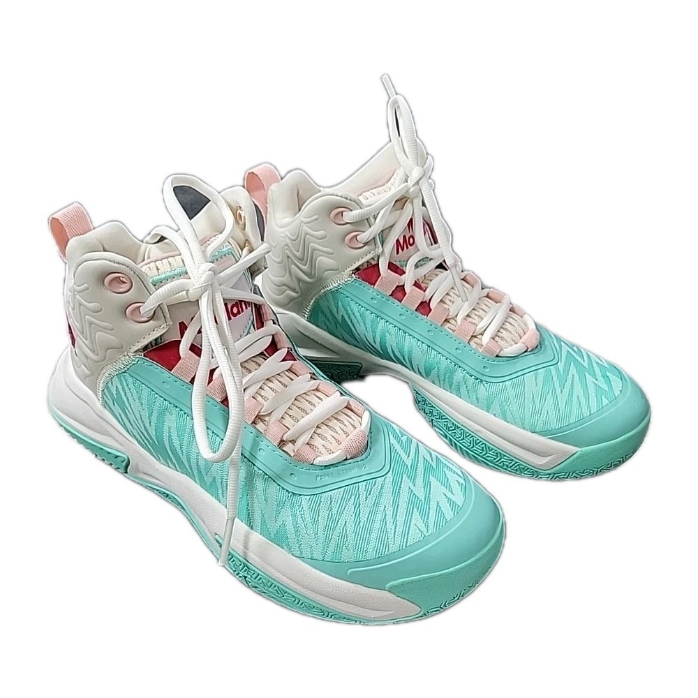 Moolah SNEAKERS Press Break V2, Size 4Y, TEAL, WHITE, PINK BRAND NEW, BOX NO LID
